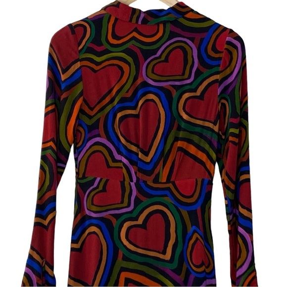 Farm Rio Rainbow Wild Hearts dress NEW - Picture 6 of 15